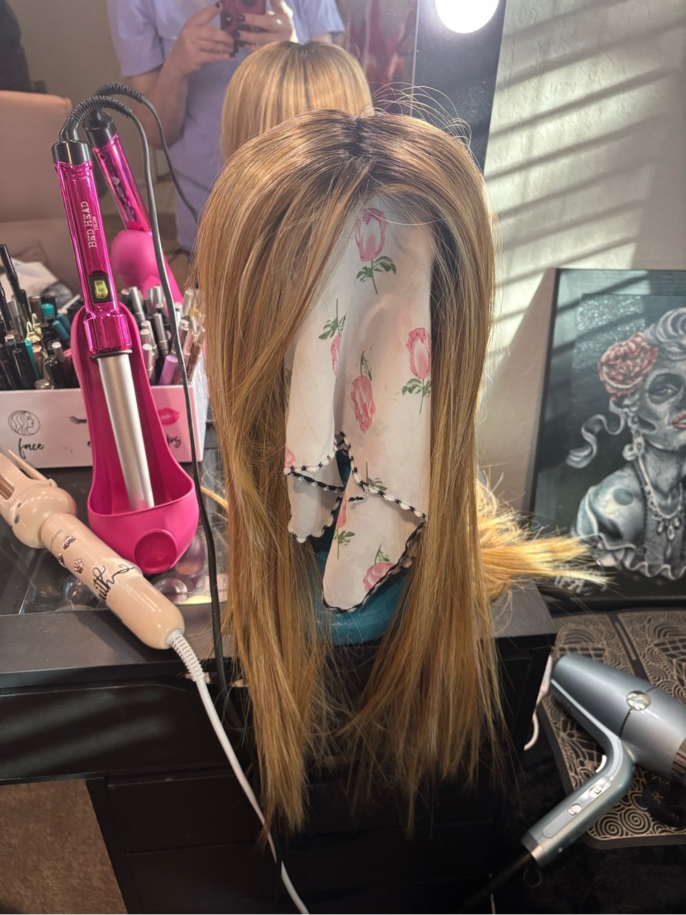 Long Straight Blonde Wig with Subtle Honey Highlights - Sleek Natural Look